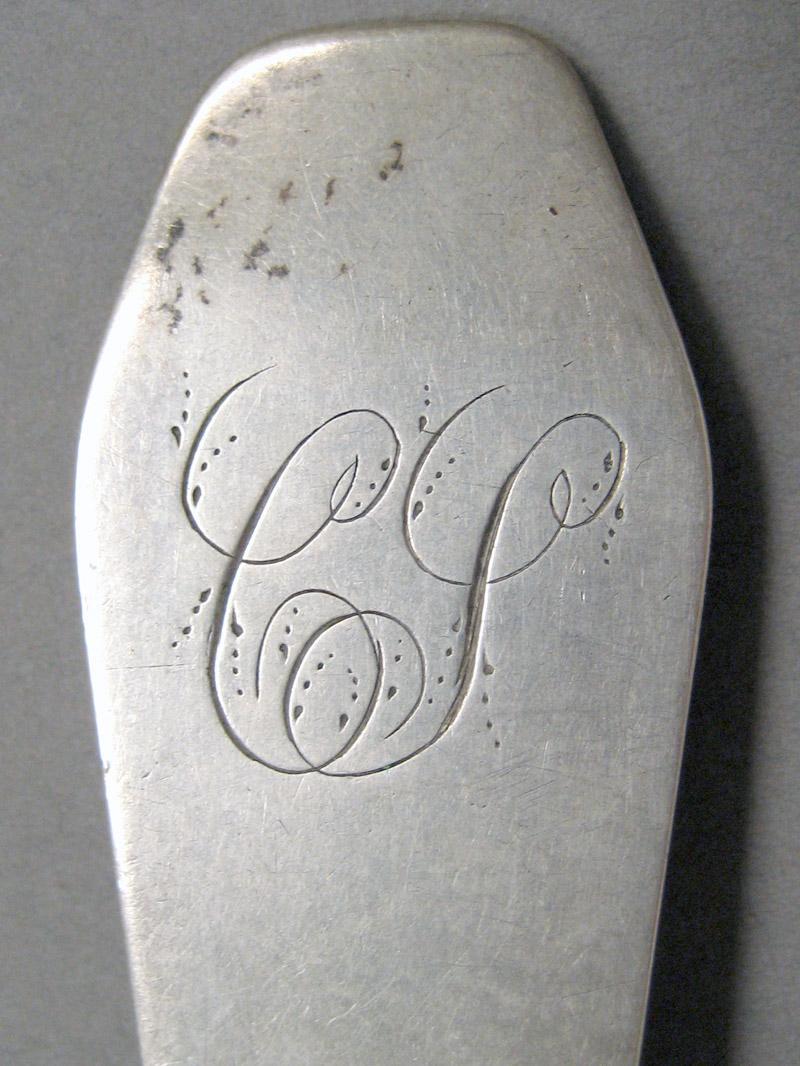 1998.0004.3671 Silver spoon engraving