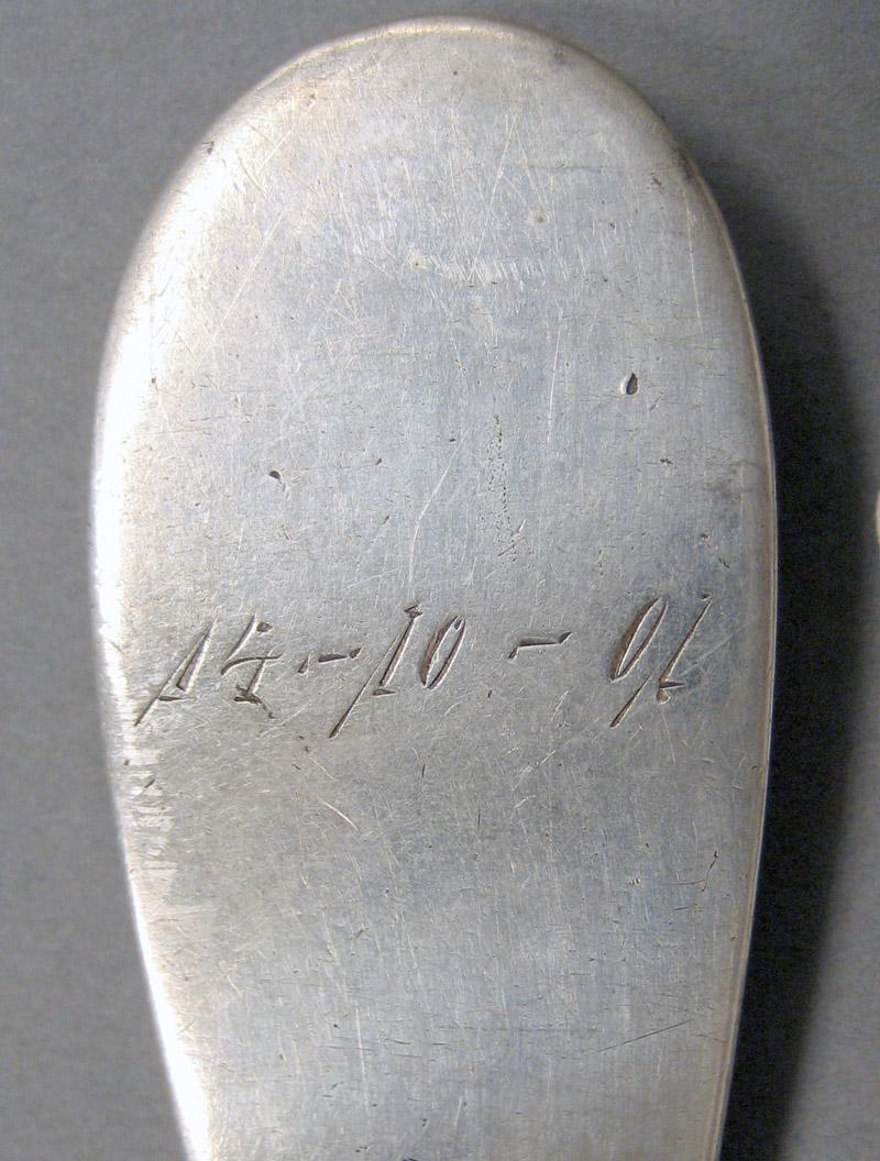 1998.0004.3674 Silver spoon engraving underside