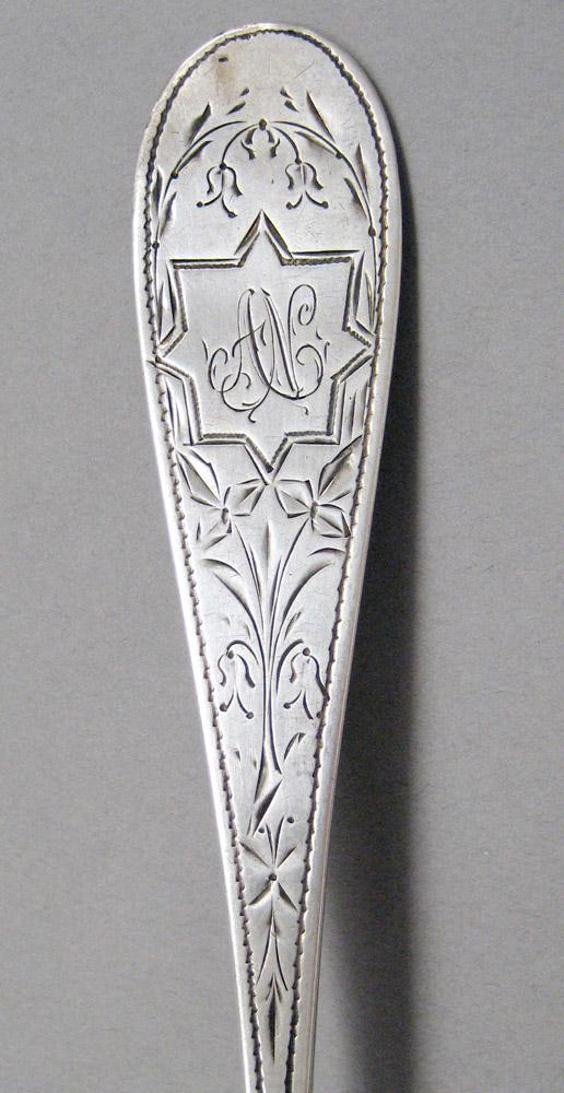 1998.0004.3674 Silver spoon engraving