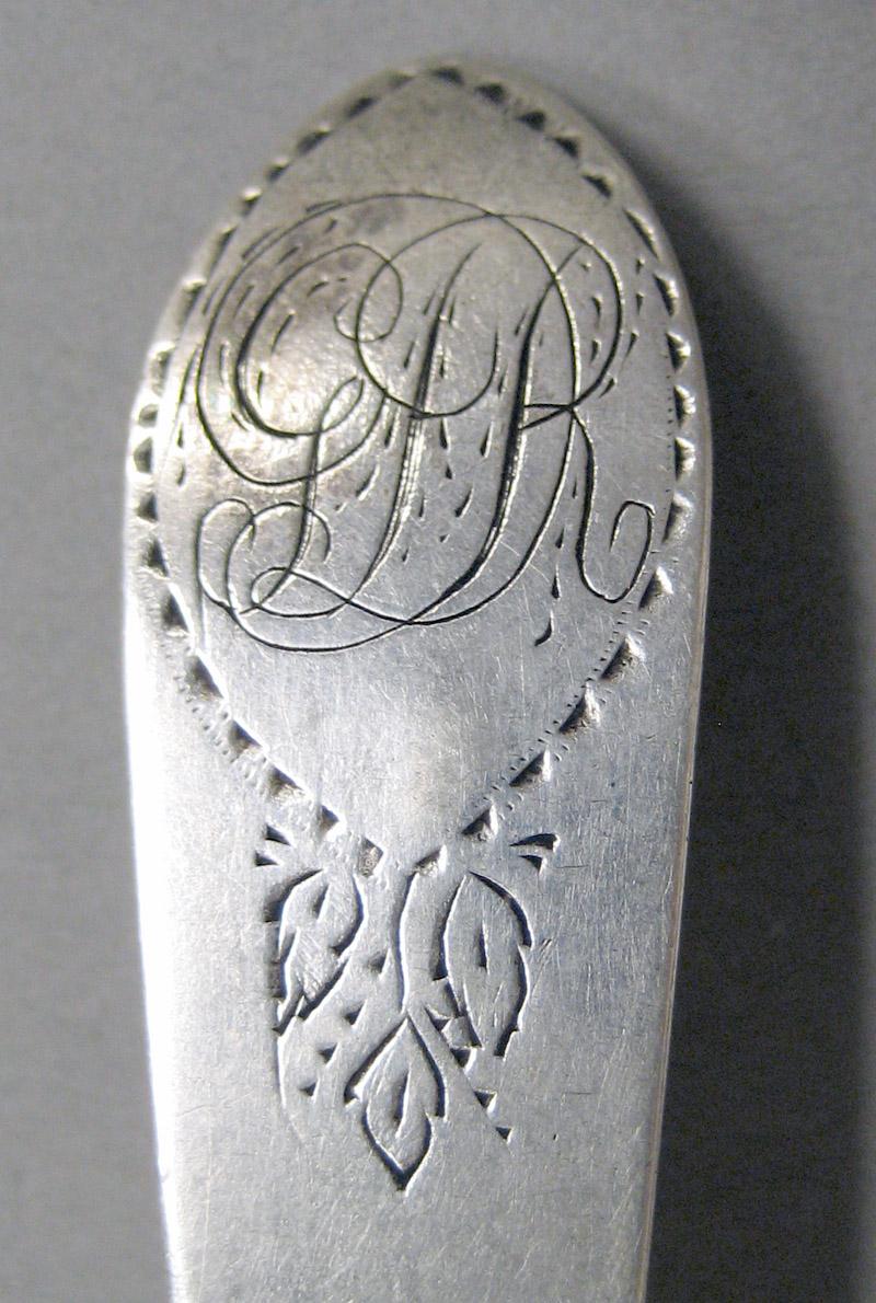 1998.0004.3688 Silver spoon engraving