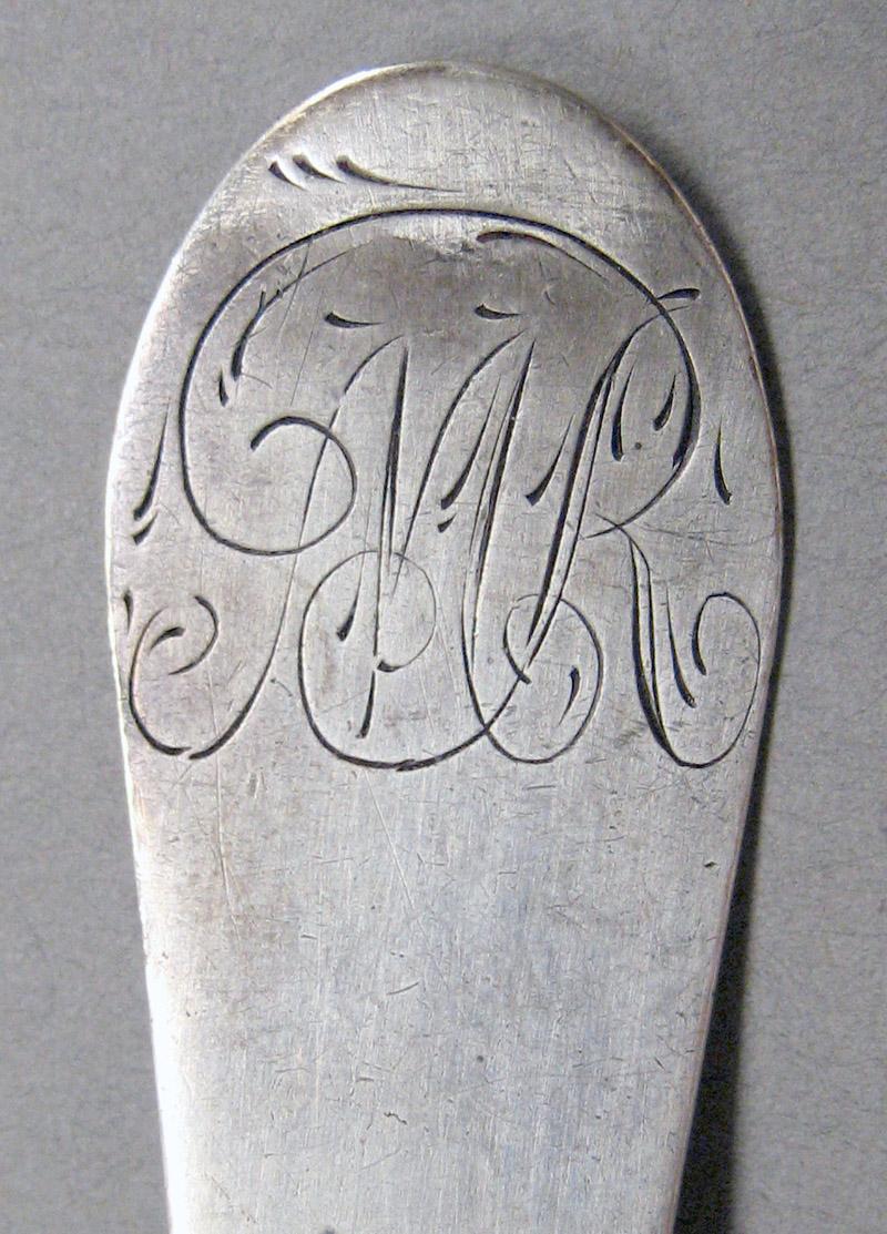 1998.0004.3689 Silver spoon engraving