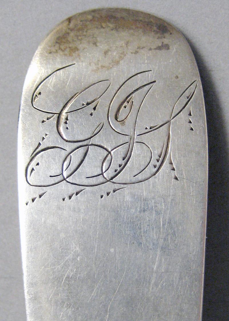 1998.0004.3694 Silver spoon engraving