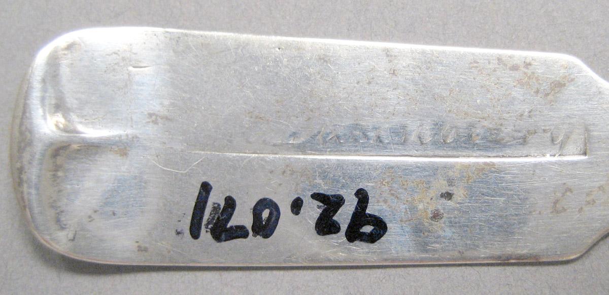 1998.0004.3696 Silver spoon mark