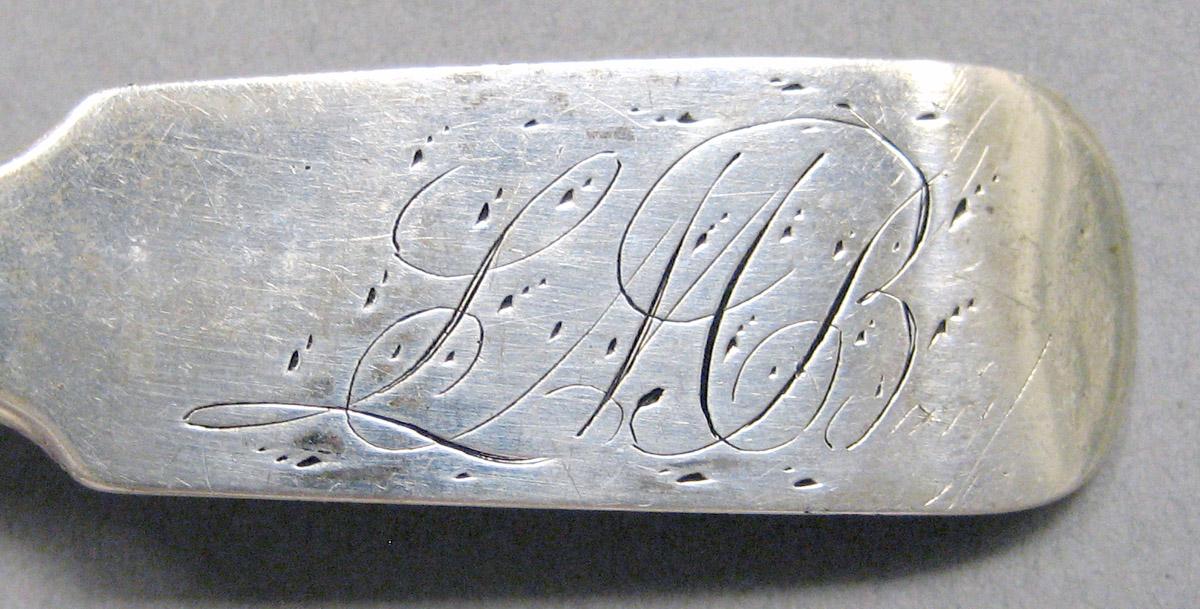 1998.0004.3696 Silver spoon engraving