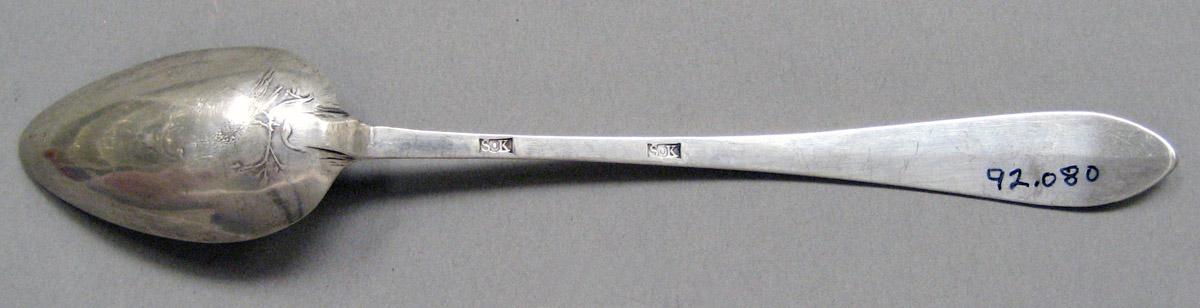 1998.0004.3705 Silver spoon underside