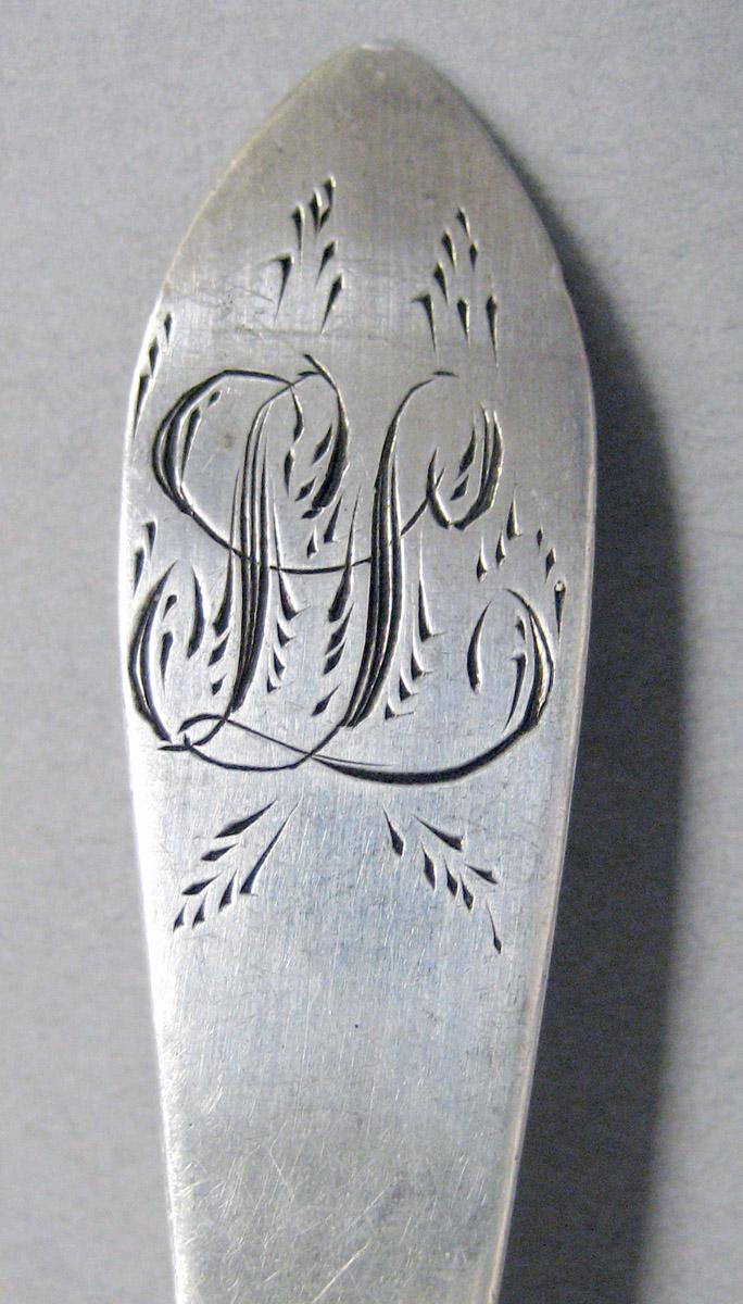 1998.0004.3705 Silver spoon engraving