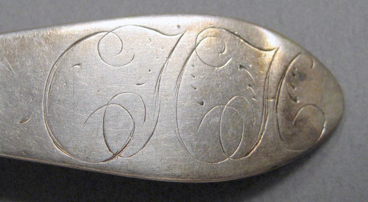 1998.0004.3706 Silver spoon engraving