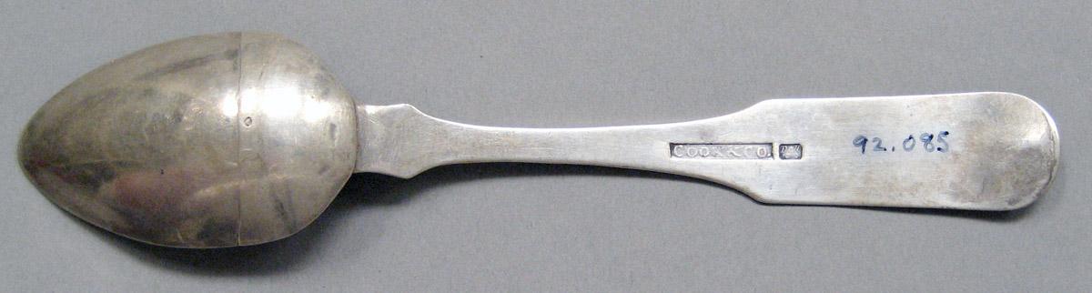 1998.0004.3710 Silver spoon underside