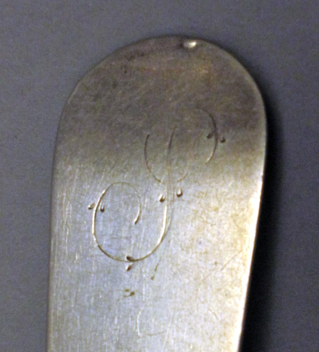1998.0004.3715 Silver spoon engraving