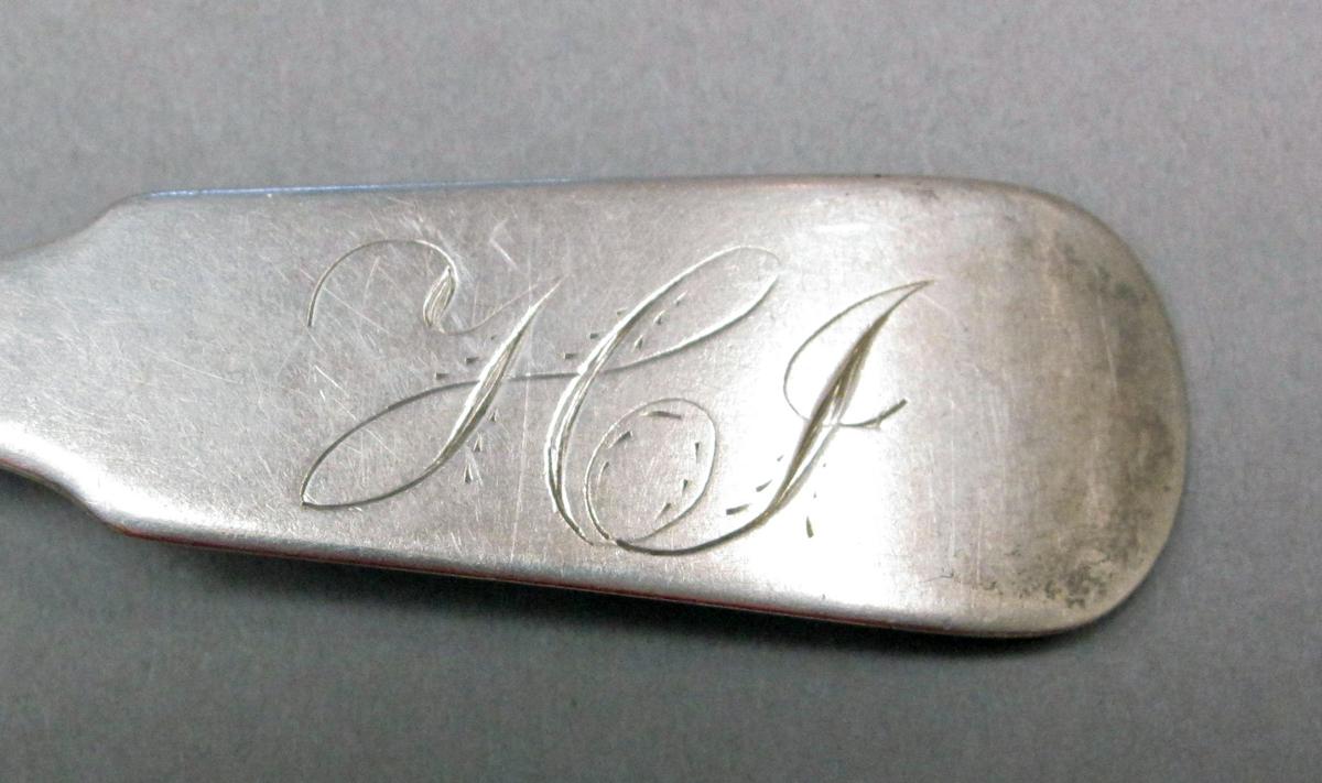 1998.0004.3717 Silver spoon engraving