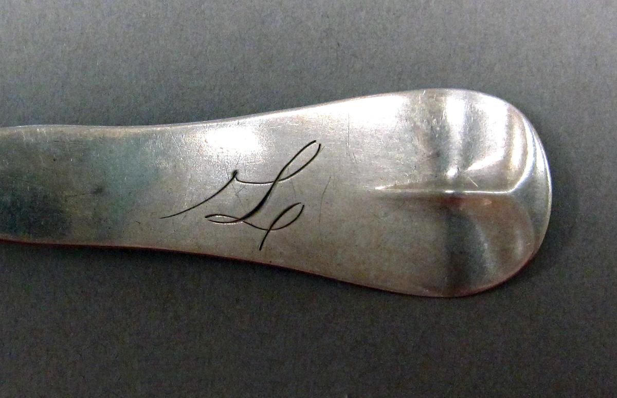 1998.0004.3729 Silver ladle engraving