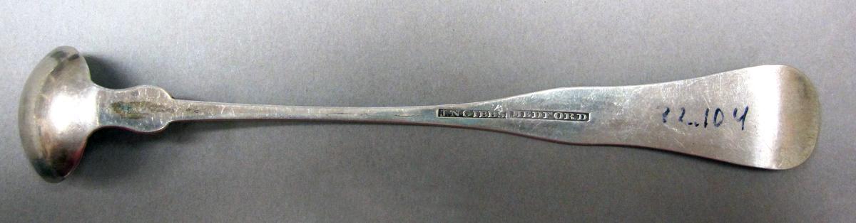 1998.0004.3729 Silver ladle underside