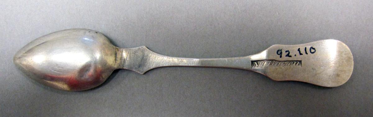 1998.0004.3735 Silver spoon underside