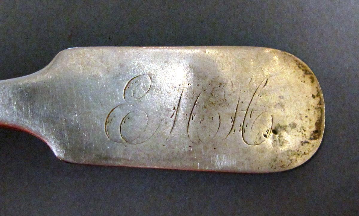 1998.0004.3739 Silver spoon engraving
