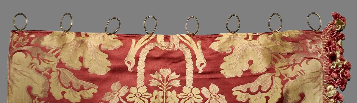 1958.0629.012 Window Hanging, Side Curtain, Hardware Detail
