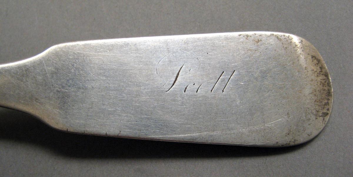 1998.0004.3808 Silver spoon engraving