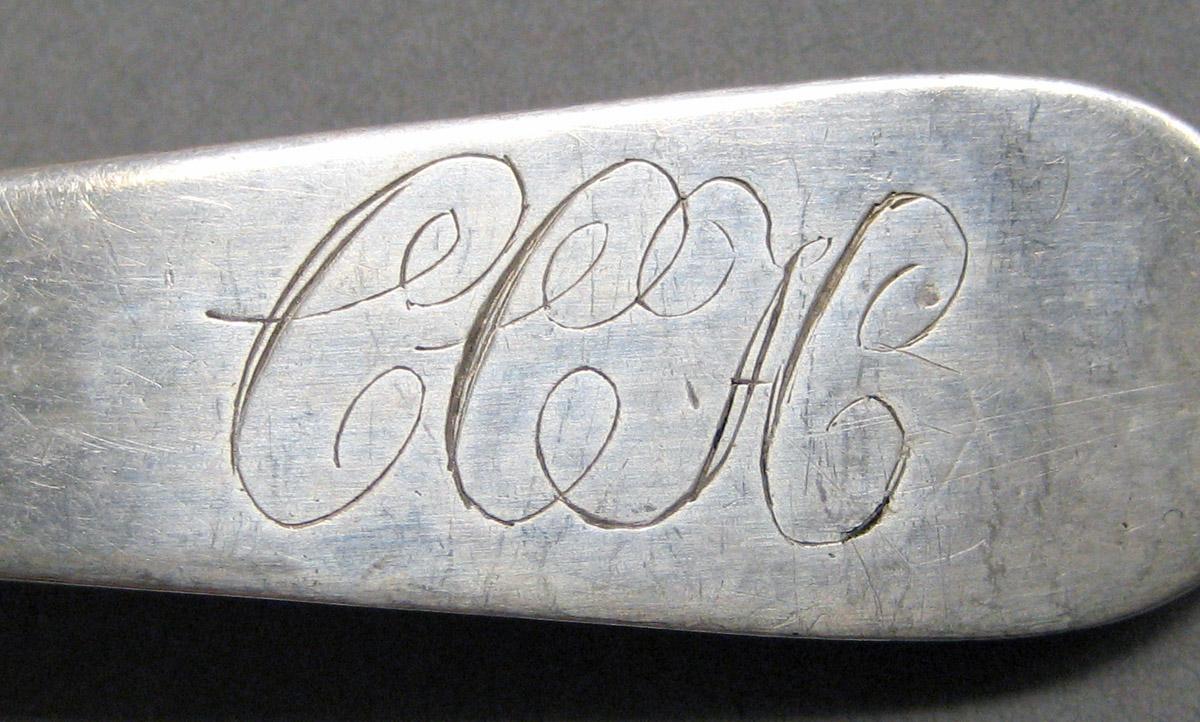 1998.0004.3817 Silver Spoon engraving