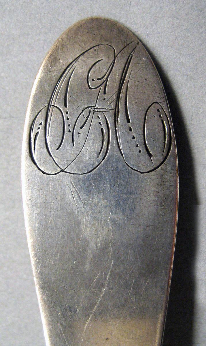 1998.0004.3821 Silver Spoon engraving