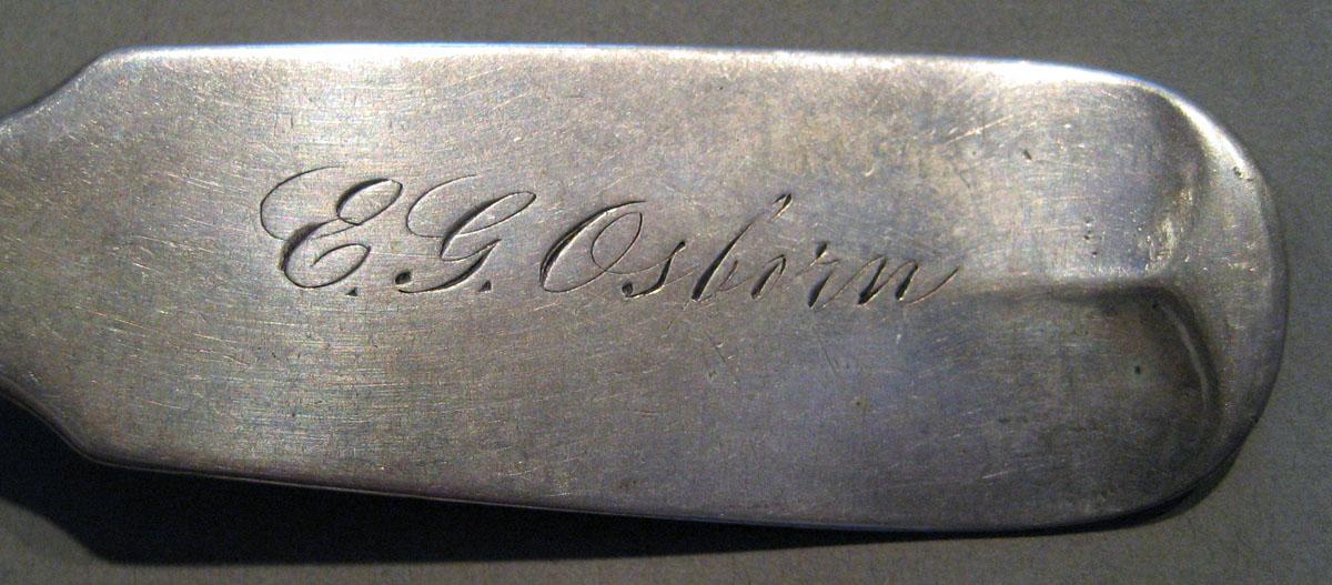 1998.0004.391 Silver Spoon engraving upper surface