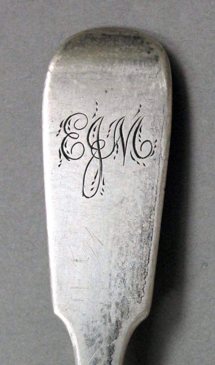 1998.0004.3923 Silver spoon engraving