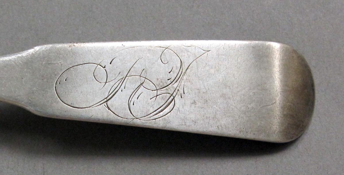 1998.0004.3933 Silver spoon engraving