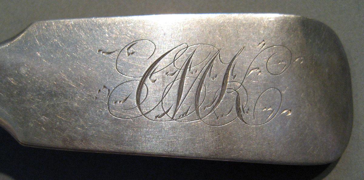 1998.0004.393 Silver Spoon engraving
