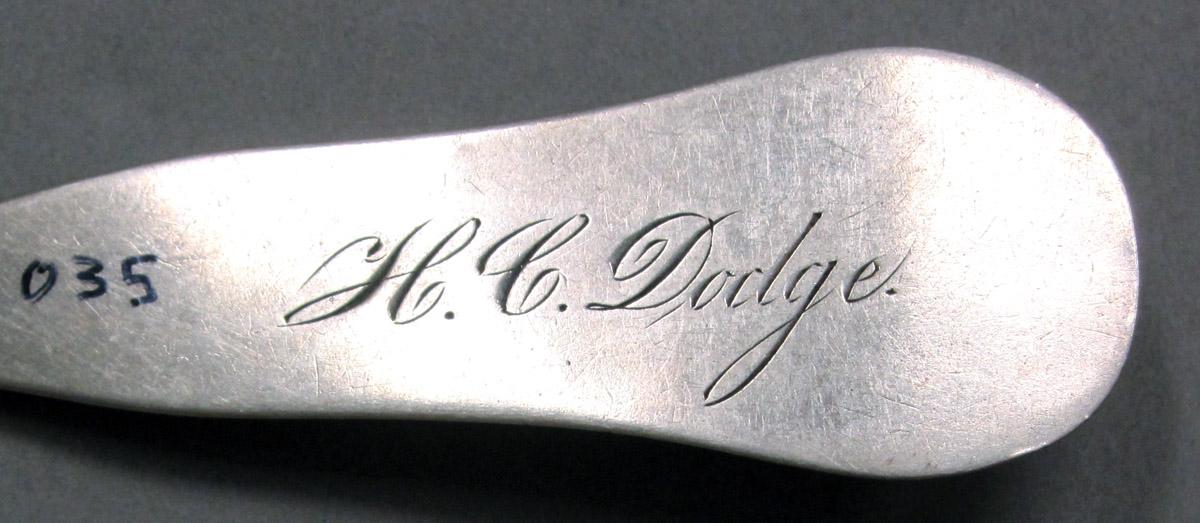 1998.0004.3948 Silver Spoon engraving