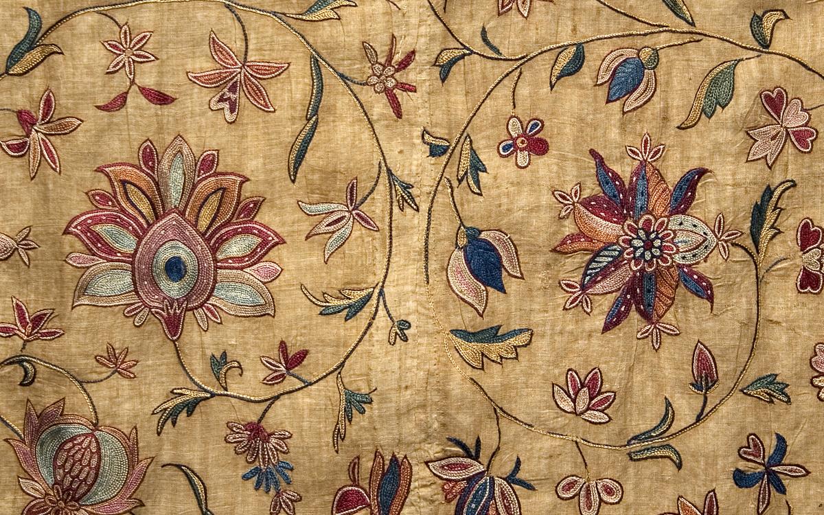 1958.0634.002 A Window Hanging, Side Curtain, Pattern Detail