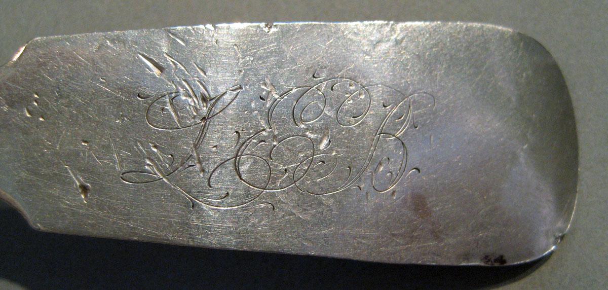 1998.0004.402 Silver Ladle engraving