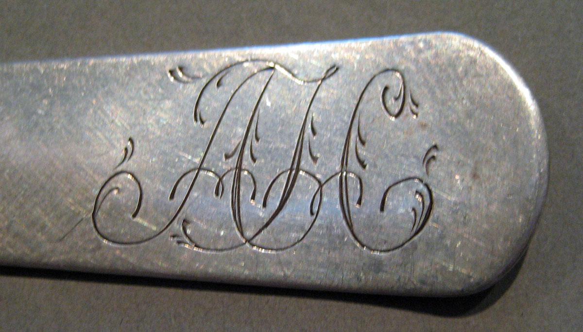 1998.0004.407.001 Silver Spoon engraving underside
