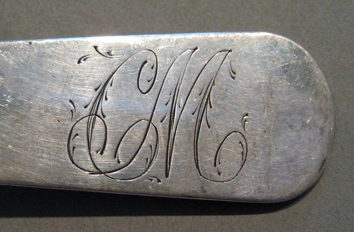 1998.0004.407.002 Silver Spoon engraving upper surface