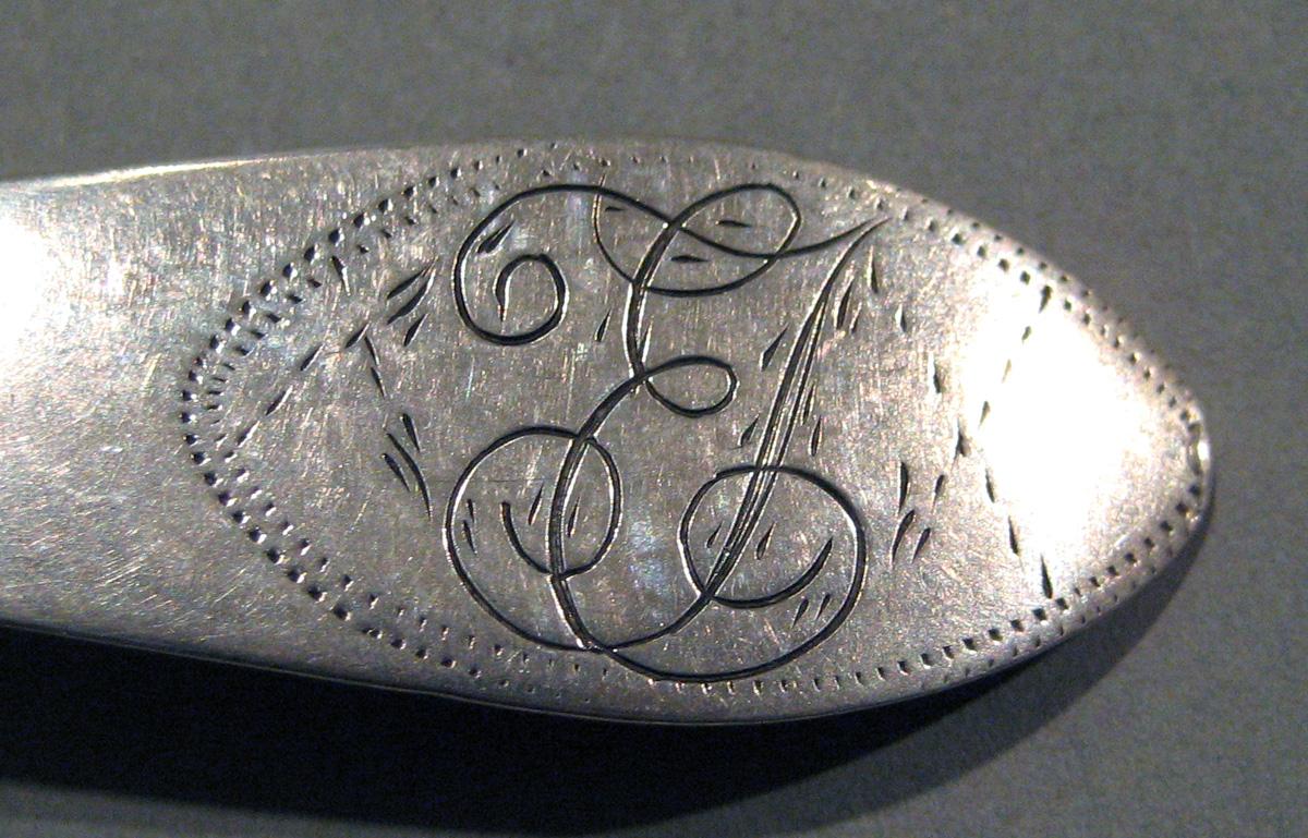 1998.0004.466 Silver Spoon engraving