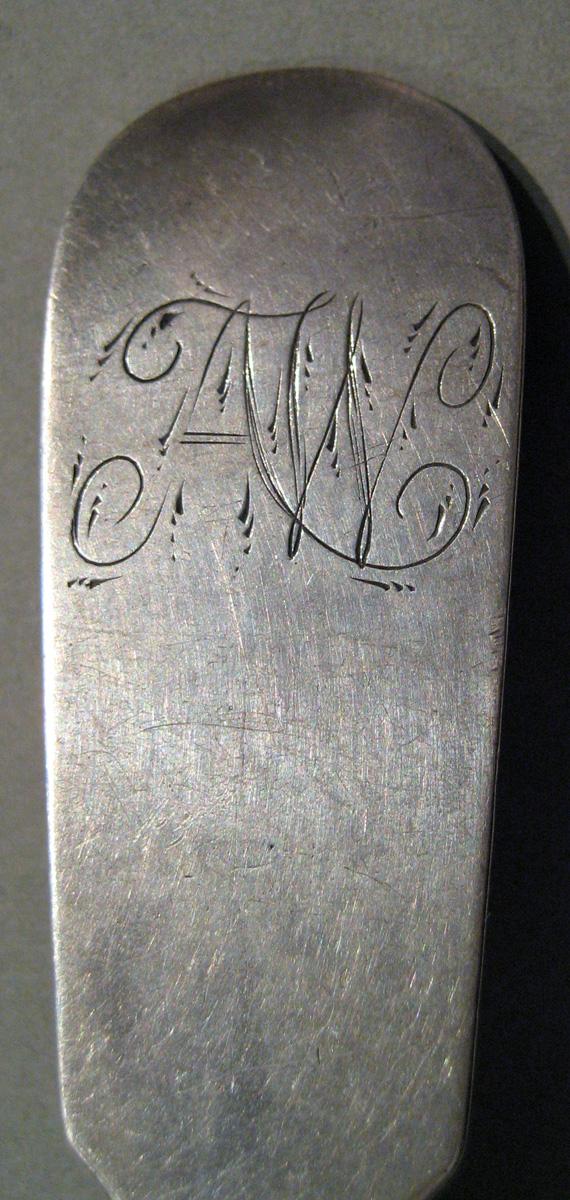 1998.0004.496 Silver Spoon engraving