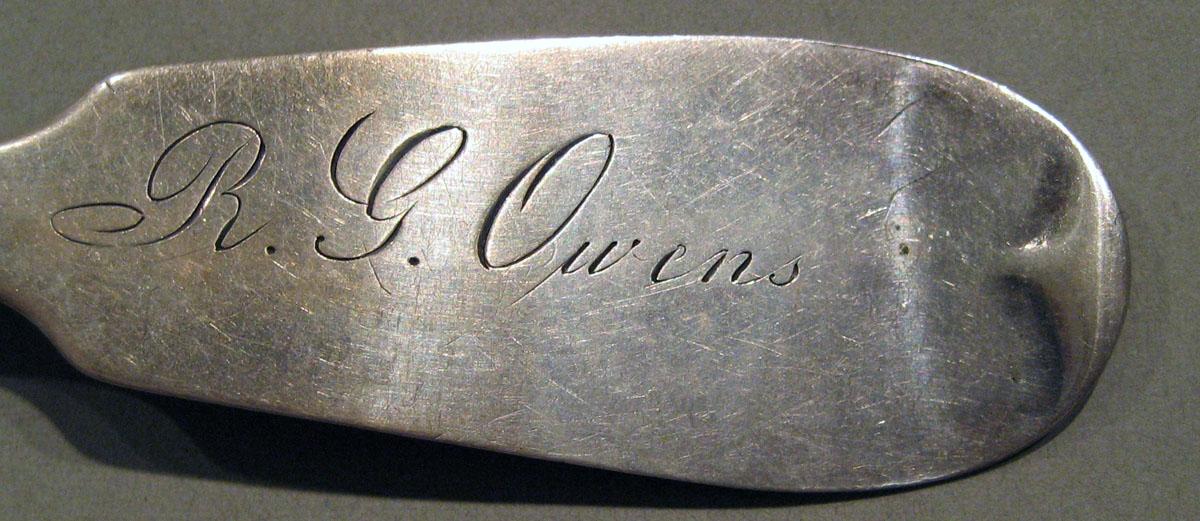 1998.0004.524 Silver Spoon engraving