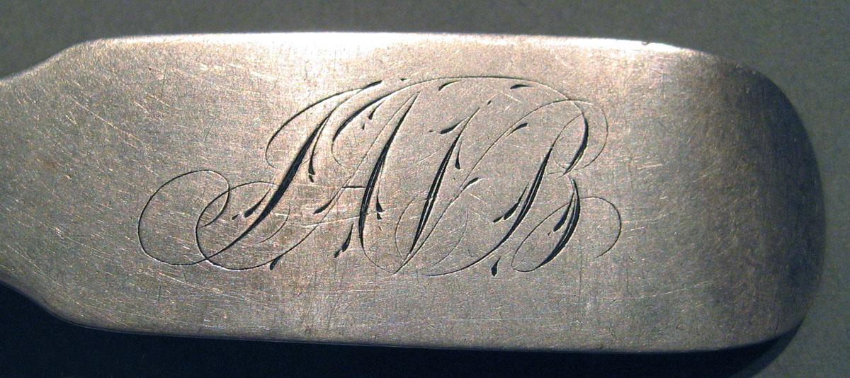 1998.0004.528 Silver Spoon engraving