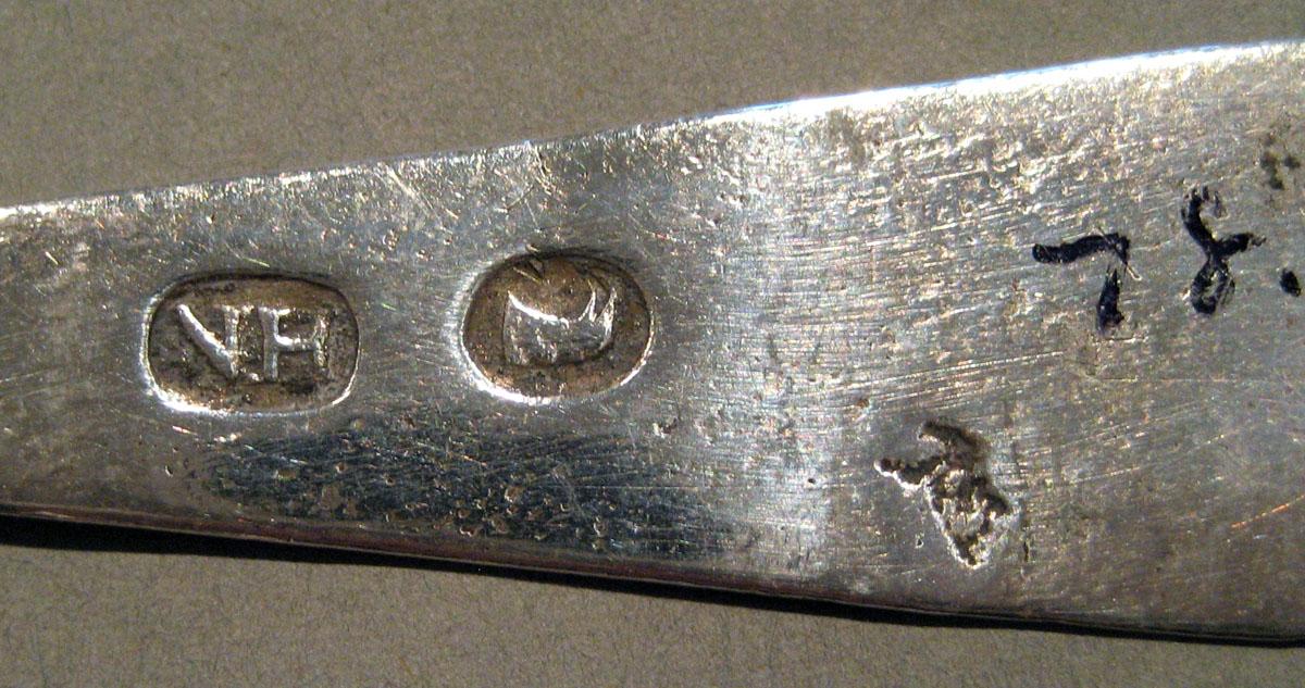 1998.0004.554 Silver Spoon marks