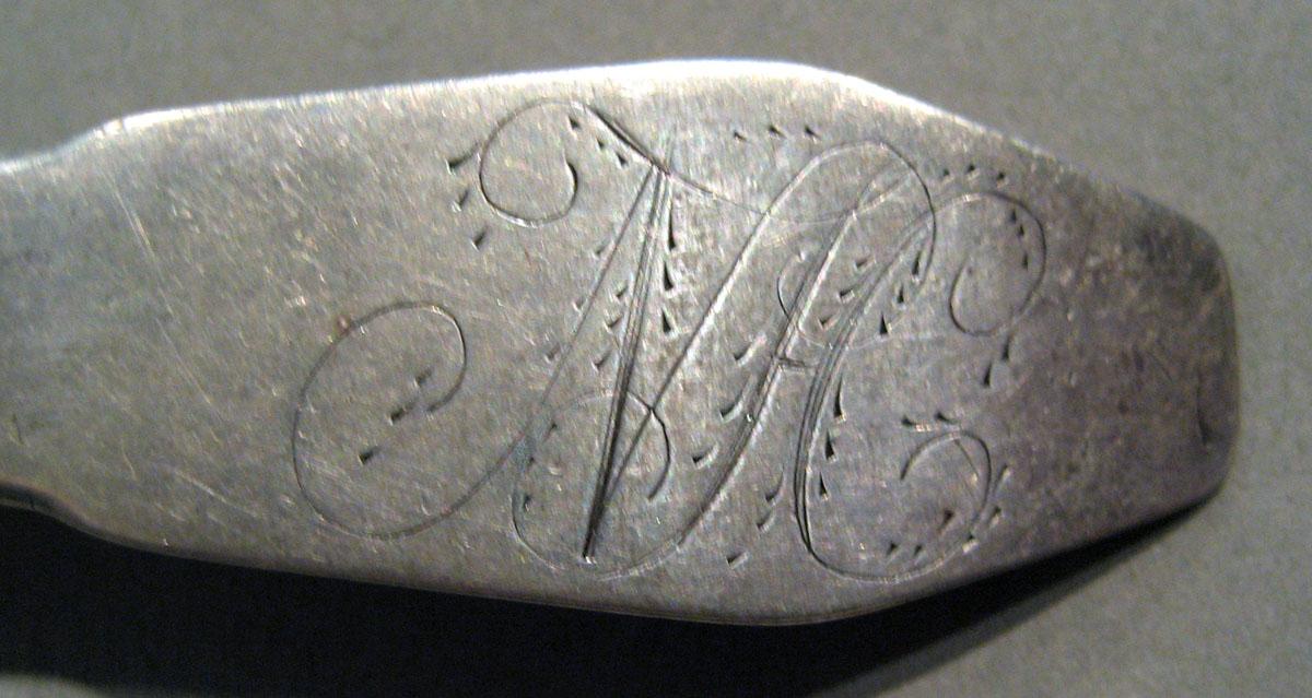 1998.0004.558.001 Silver Spoon engraving