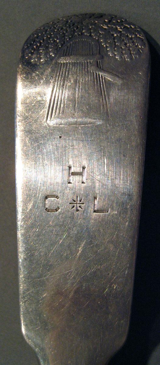 1998.0004.566 Silver Spoon engraving