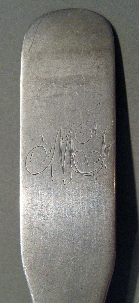 1998.0004.587 Silver Spoon engraving upper surface