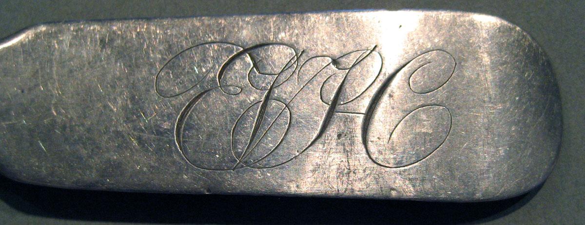 1998.0004.588 Silver Spoon engraving