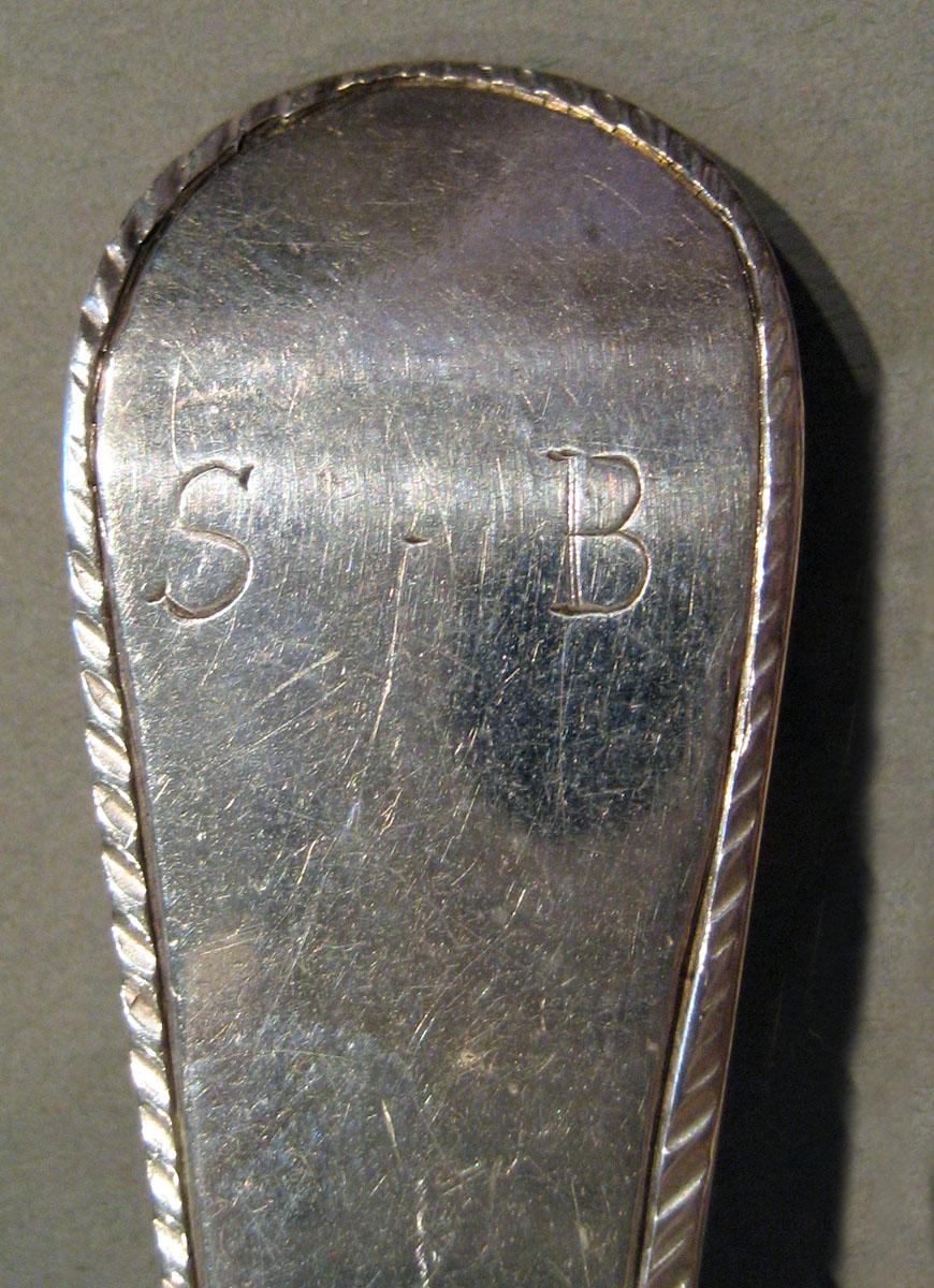 1998.0004.610 Silver Spoon engraving upper surface