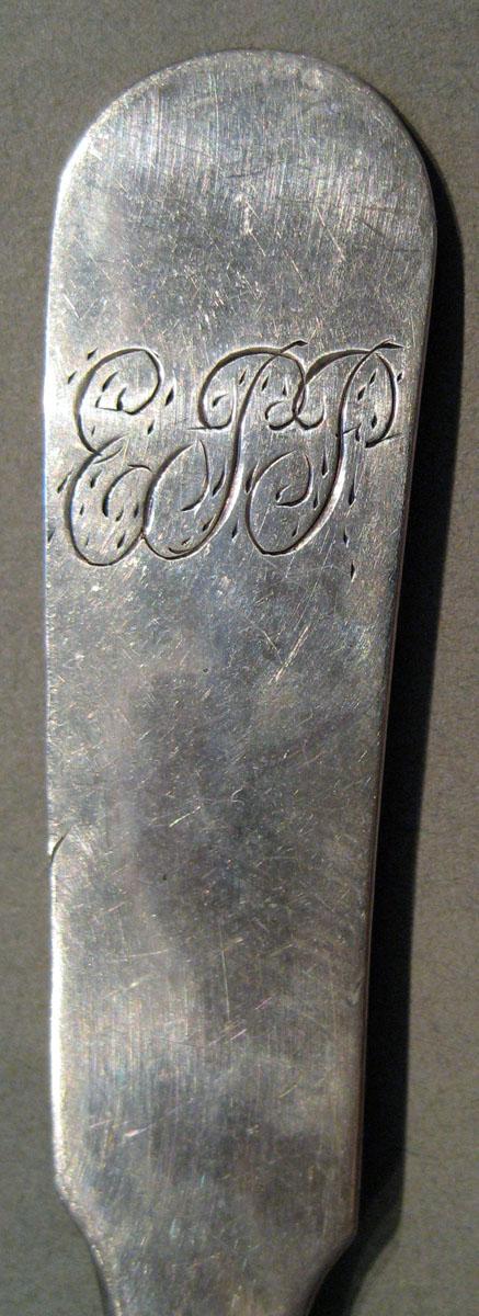 1998.0004.641 Silver Ladle engraving
