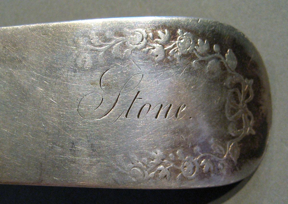 1998.0004.643 Silver Spoon engraving