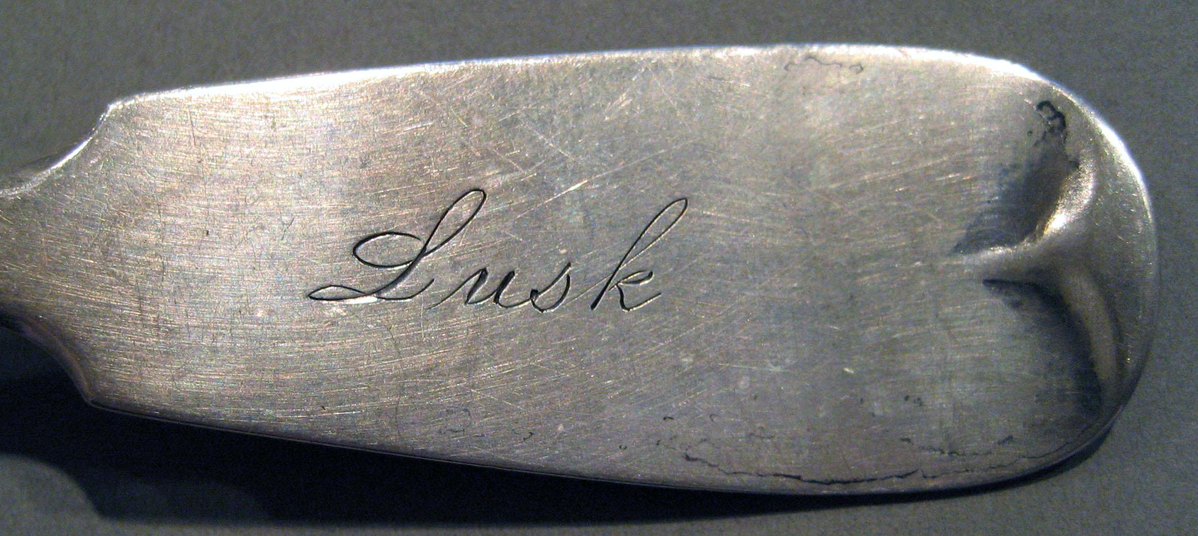 1998.0004.660.001 Silver Spoon engraving