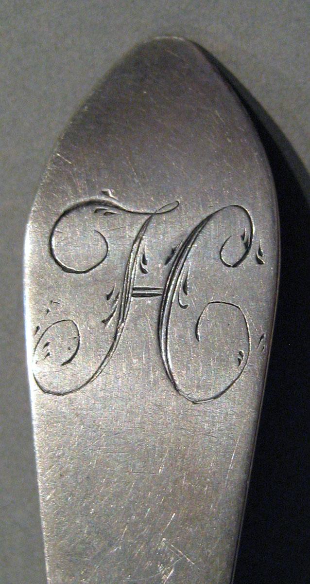 1998.0004.666 Silver Spoon engraving
