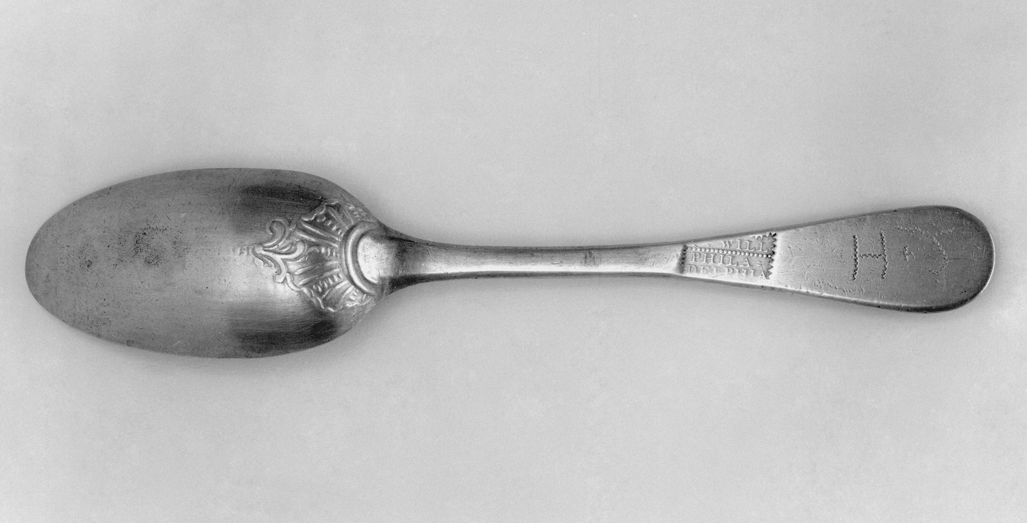 1958.0665 Pewter tablespoon (reverse)