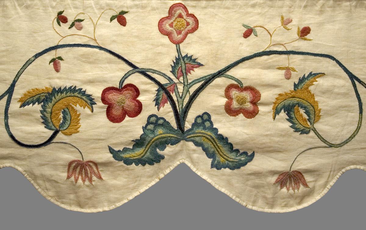 1952.0357.005 Bed Hanging, Valance, Pattern Detail