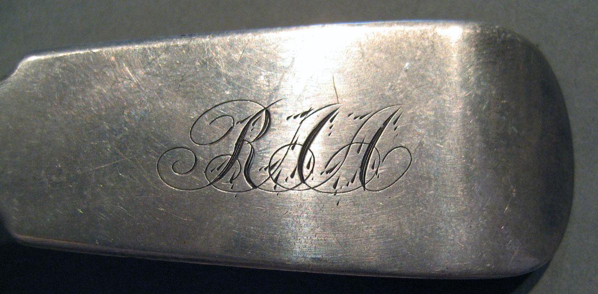 1998.0004.773 Silver Spoon engraving upper surface