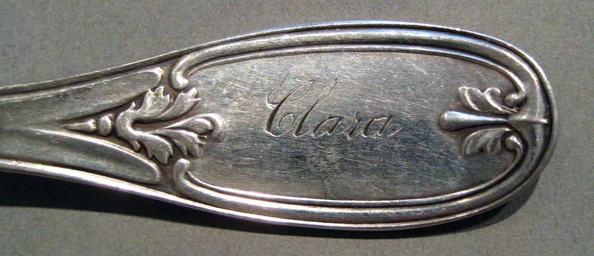 1998.0004.788 Silver Spoon engraving