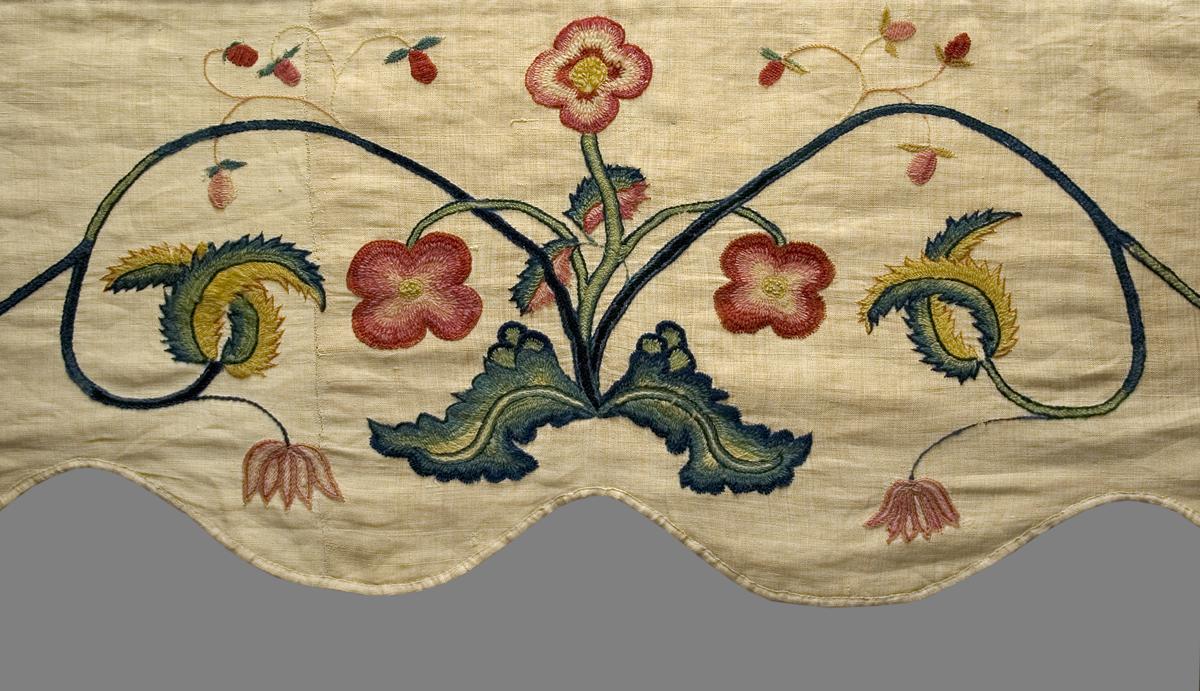 1952.0357.006 Bed Hanging, Valance, Pattern Detail